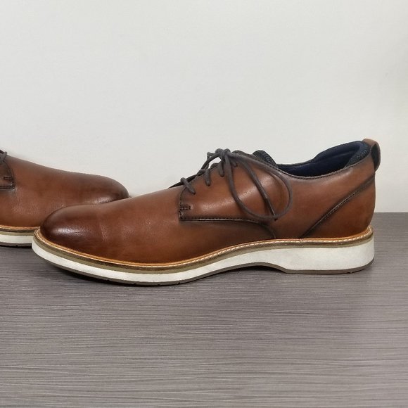 Cole Haan Osborn Plain Toe Derby, British Tan Leather / Ivory, Mens Size 11 M - Picture 6 of 10